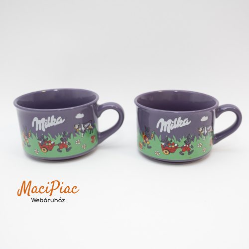 Eredeti porcelán lila MILKA bögre húsvéti kiadás 2 db együtt párban gyűjtőknek ajánlom 