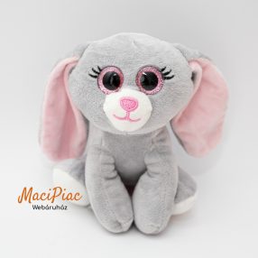   Aranyos Zoo állatok Pepco plüss csillogó szemű szürke nyúl, nyuszi