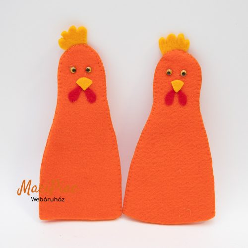 Húsvéti filc dekoráció, melegentartó kakas tojásra húzható 2 db 