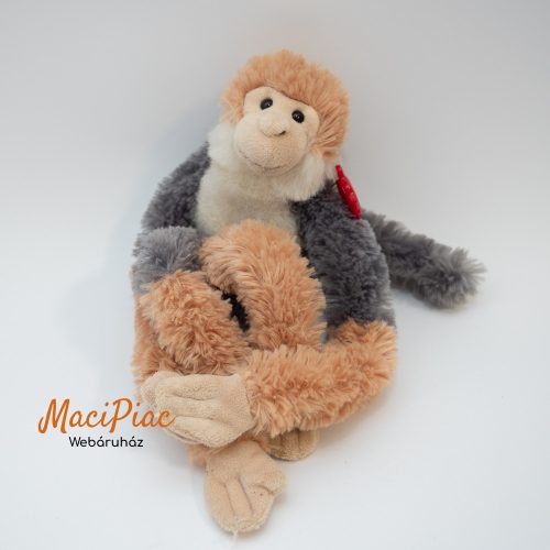 Plüss élethű hosszúkezű majom tépőzáras mancsokkal HANGHATÁSSAL Címkés Keel Toys gyönyörű szép 