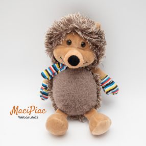   Kinder plüss sün, süni, sündisznó  csíkos sállal a nyakában és kesztyűvel Ritkaság!