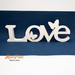 LOVE felíratú tábla fa dekoráció Német