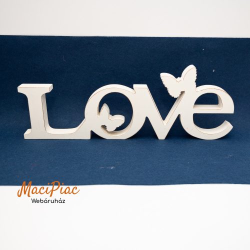 LOVE felíratú tábla fa dekoráció Német