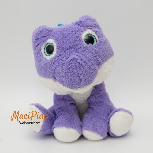 Plüss Penny Dinómánia széria lila dinoszaurusz dínó plüssfigura allosaurus csillogó szemű