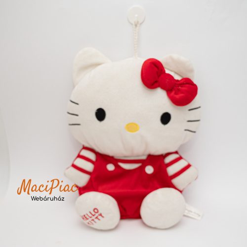Plüss kantáros ruhás Hello Kitty Sanrio 2010 akasztható, tároló részes