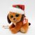 Plüss csillogó szemű barna kutya Ty 2021 Beanie Boos Mikulás sapkában Címkés! Neve: Howlidays