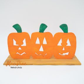   Halloween lézervágott fa tábla tökökkel dekoráció Kézi festés!
