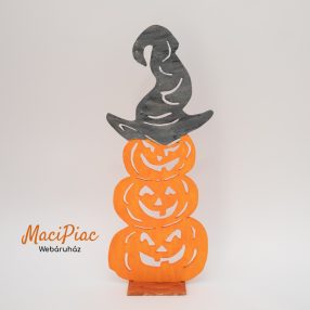   Halloween lézervágott fa tábla tökökkel dekoráció Kézi festés!