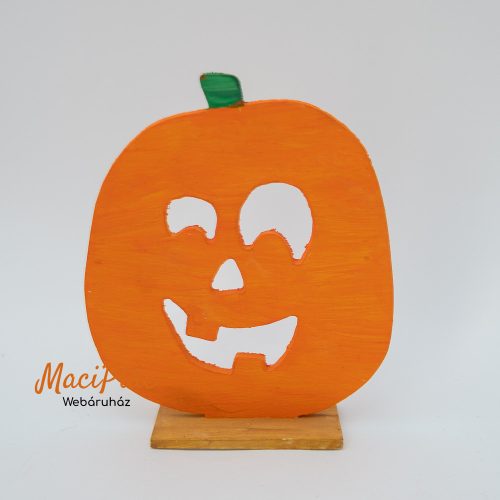 Halloween lézervágott fa tábla tök dekoráció Kézi festés!