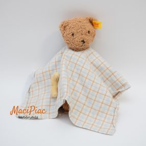   Eredeti Német plüss Steiff maci fém jelzett alvókendó, rongyi, morzsolgatókendő