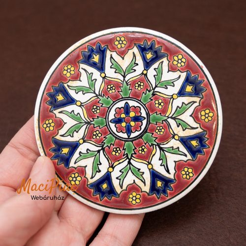 Gyönyörű mandala kerámia alátét poháralátét Hand Made BY NASSOS KERAMIK PARADISSI RODOS HELLAS