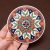 Gyönyörű mandala kerámia alátét poháralátét Hand Made BY NASSOS KERAMIK PARADISSI RODOS HELLAS