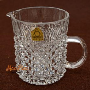   Jelzett Oberglas Austria márkájú, gyémántmintás kristály vintage kancsó vagy kiöntő.