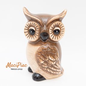   Porcelán bagoly őszi figura nipp, dísztárgy, dekoráció (nagyobbik eladó)