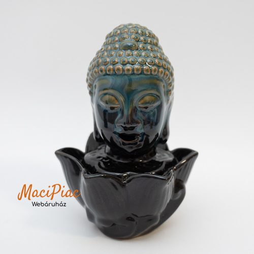 Buddha-fejet formázó aromalámpa vagy füstölőtartó, aromadiffúzor amely dekorációs célokat szolgál (Zen és Feng Shui) Új!