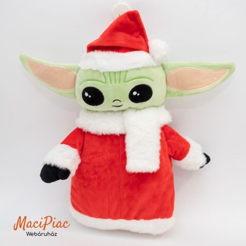 Plüss vizespalacktartó, melegítőpárna tok Star Wars Mikulás Baby Yoda (magába párnaként is funkcionálhat) PRIMARK HOME