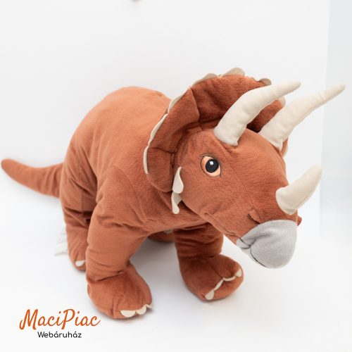 Plüss IKEA JÄTTELIK triceratopsz dínó, dinoszaurusz 75 cm 2007-es (barna)