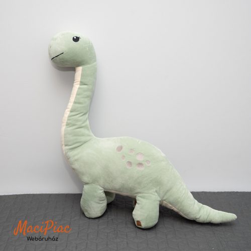 H&M Home márkájú, világoszöld dínó, dinoszaurusz brontoszaurusz (vagy brachioszaurusz) plüss, kabalafigura