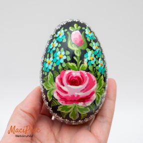   Húsvéti lúd tojás kézi festéssel FRÖHLICHE OSTERN  Kellemes húsvéti ünnepeket!  felírattal