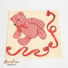 Karácsonyi macis szalvéta  33x33 cm 3 rétegű  Német 