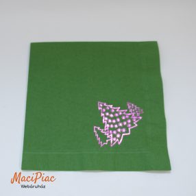 Régi zöld karácsonyi szalvéta dobozában 4 db  Német