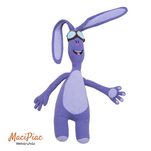 Lila színű plüss nyúl, nyuszi mesehős Kate & Mim-Mim | Mighty Mim-Mim hanghatással (nagy méretű 71 cm)