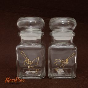 Fűszertartó üveg angyal mintás 150 ml aromazárós tető