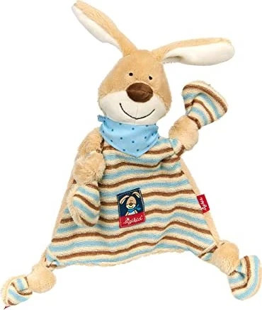 Plüss nyuszi nyunyóka kék kedővel alvóka, rongyi, morzsolgatókendő, szundikendő Sigikid márka Semmel Bunny