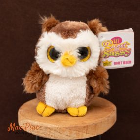   Wild Republic márkájú, „Li'l Sweet and Sassy” kollekció tagja, barna-fehér színű csillogó nagy szemű plüss bagoly Címkés! 2016