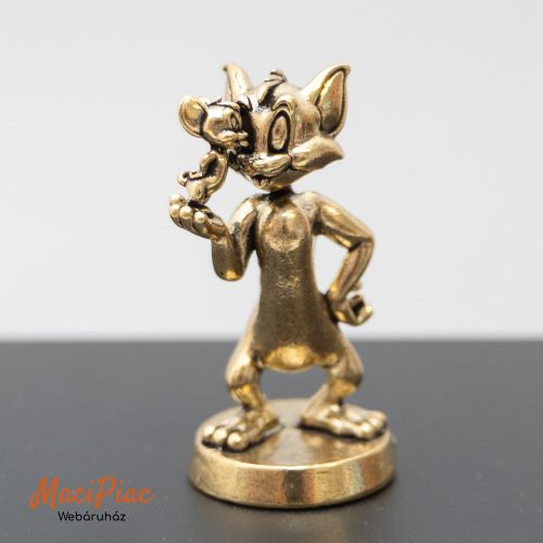 Miniatűr sárgaréz rajzfilmfigura, Tom és Jerry dekoráció 