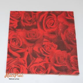   Rózsa virág mintás szalvéta Atelier 33x33 cm 3 rétegű Német