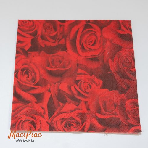 Rózsa virág mintás szalvéta Atelier 33x33 cm 3 rétegű Német