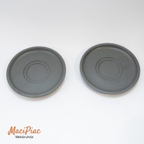   Nespresso márka kávéscsészéihez tartozó csészealjak, grafitszürke szinben, melaninból 2 db