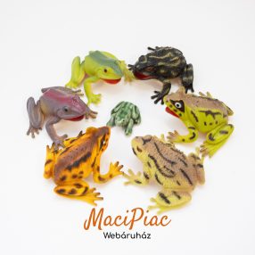   Élethű gumi béka figura játék 6 db/csomag (A Variety Of Animal)