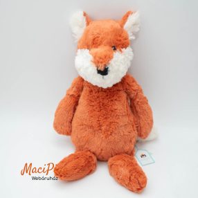   Plüss Jellycat Bashful Fox Cub (Félénk Róka) London Címkés gyönyörű, nagy (Jellycat BASHFUL FOX CUB MEDIUM - Cuddly toy - orange)