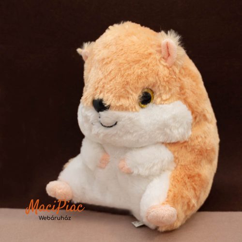 Plüss aranyhörcsög, hörcsög csillogó szemekkel FLO'TOYS (nagyobb méretű) akasztóval