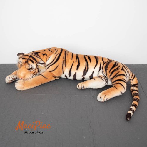 Élethű hatalmas méretű fekvő plüss tigris 