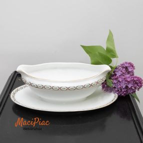 Szószos fehér porcelán tál Jelzett! Flóra