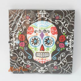   Mexikói koponya (sugar skull) mintás szalvéta Amscan 33x33 cm 20 darabos 3 rétegű Új csomag
