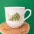 Páfrány mintás vintage porcelán csésze, bögre Alba Julia porcelángyár terméke