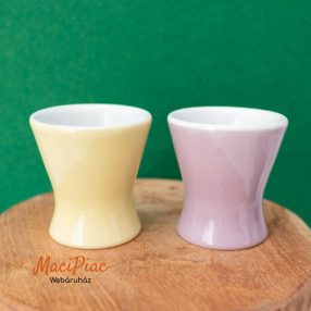   Lilien Daisy porcelán tojástartó pohár pasztell sárga és lila színekben 2 db Ausztria 1950-1959
