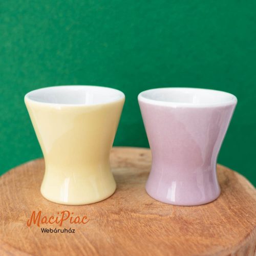 Lilien Daisy porcelán tojástartó pohár pasztell sárga és lila színekben 2 db Ausztria 1950-1959
