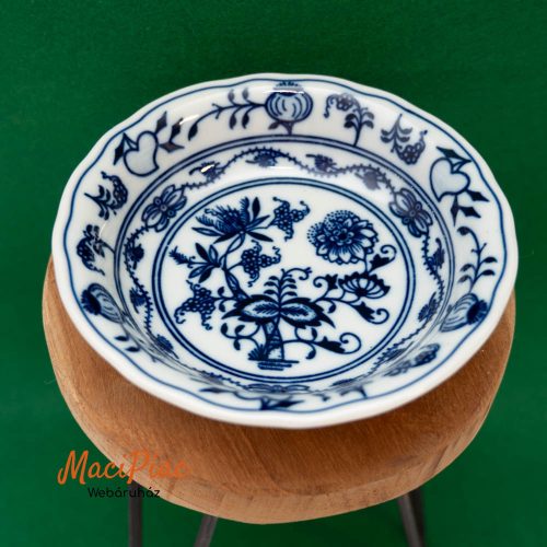Klasszikus hagymamintás (Zwiebelmuster vagy Blue Onion) díszítésű porcelán tálka