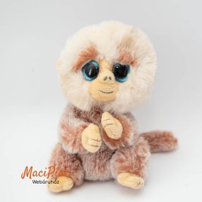   Plüss majom a Ty 2023 Beanie Babies márkájú Stubby nevet viseli, csillogó kék szemű