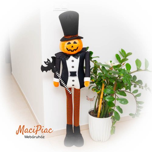 Halloweeni Mr. Tök ember figura, kihúzható teleszkópos lábakkal Új! 