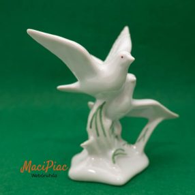   Dorohoi galamb pár, porcelán kézzel festett, jelzett 1960-1980