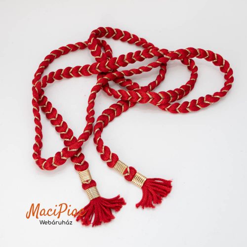 Piros cingulus, amely egy liturgikus öv vagy kötél ruha összefogásához