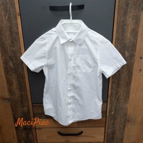   Fehér alkalmi rövid ujjú ing fiúra 10-11 éves F&F 140 cm magasra 