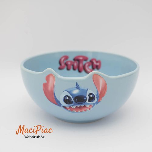 Dolomit anyagú műzlistál STITCH  2026 mintás (kék) Új! 