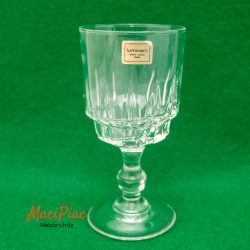 Eredeti francia vintage Luminarc (Verrerie d'Arques) talpas üvegpohár 1 db